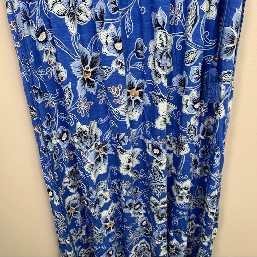 J.Jill Coastal Jersey Floral Tassel Detail Maxi Dress - Picture 5 of 14